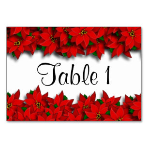 Christmas Poinsettias Tischnummer