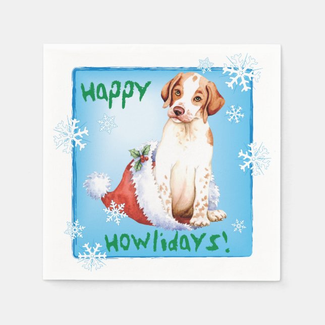 Christmas Pointer Napkins Serviette (Vorderseite)