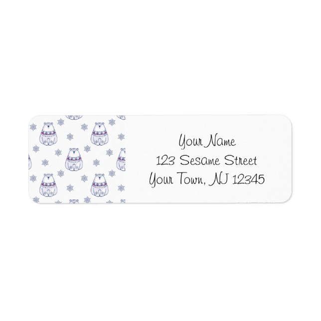 Christmas Polar Bear Address Labels  (Vorne)