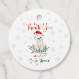 Christmas Polar Bear Baby Dusche Danke Geschenkanhänger