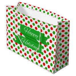 Christmas Polka Dot Muster Große Geschenktasche Geschenktüte