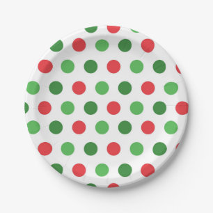 Christmas Polka Dots Pappteller