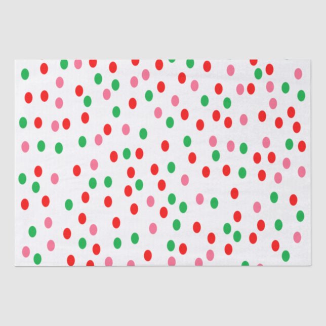 Christmas Polka Dots Seidenpapier (Vorderseite)