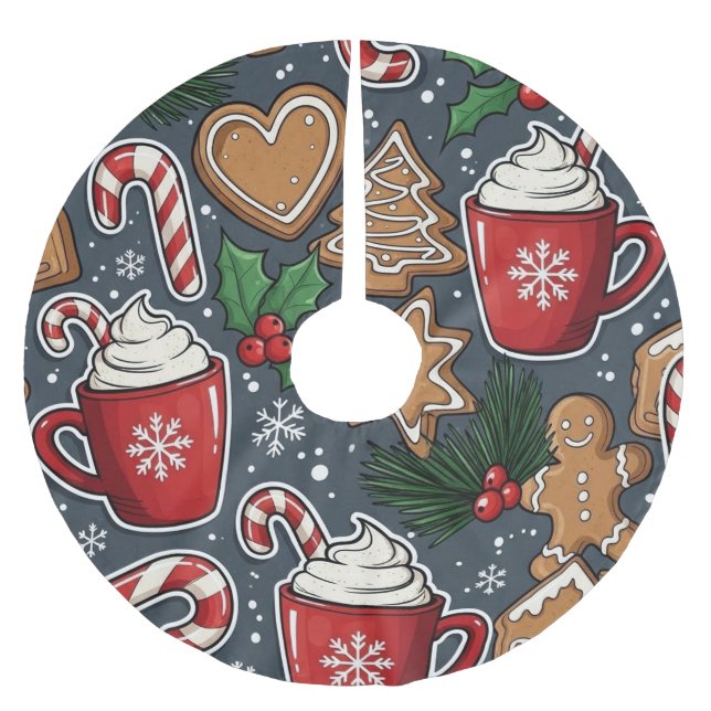 Christmas Polyester Weihnachtsbaumdecke (Vorderseite)