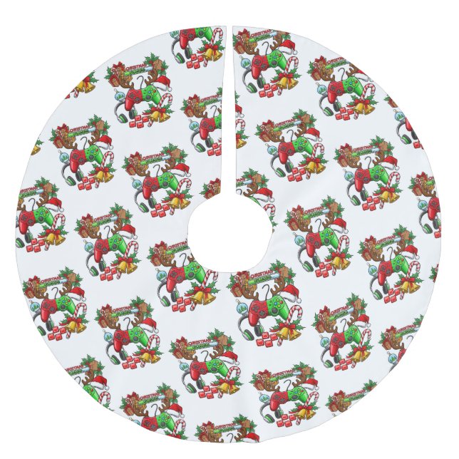 Christmas Polyester Weihnachtsbaumdecke (Vorderseite)