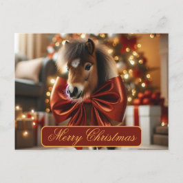 Christmas Pony Feiertagspostkarte