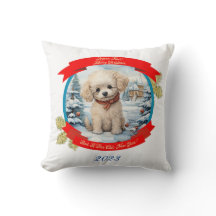 Christmas Poodle Dog