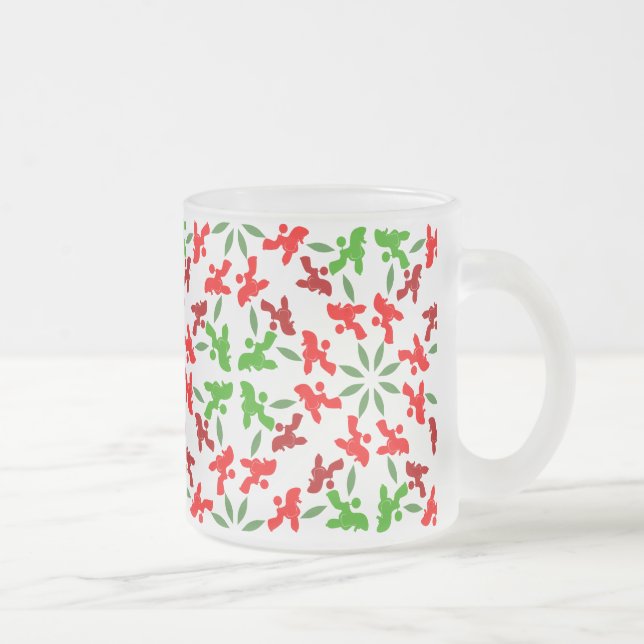 Christmas Poodles Mattglastasse (Rechts)