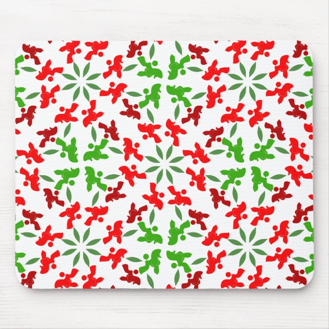 Christmas Poodles Mousepad (Vorne)