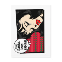 Christmas Pop Art Girl Santa I Can Explain
