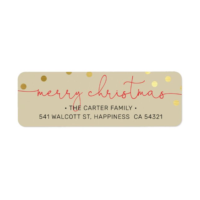 CHRISTMAS POST Moderne Kalligraphie frohe Weihnach (Vorne)