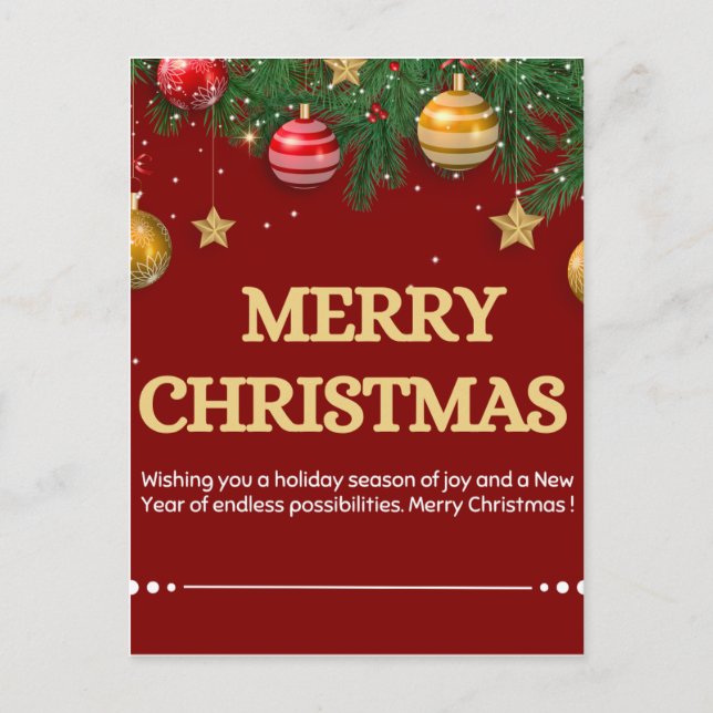 "Christmas" Postkarte (Vorderseite)