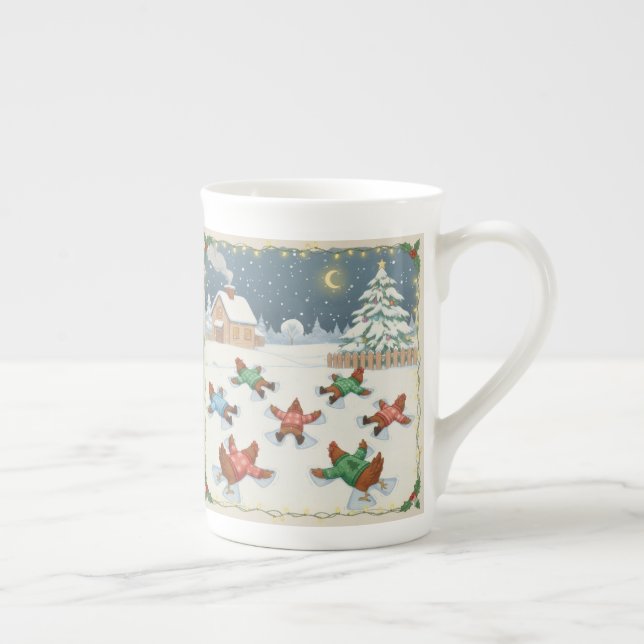 Christmas Poultry in Motion, Coffee Mug Prozellantasse (Rechts)