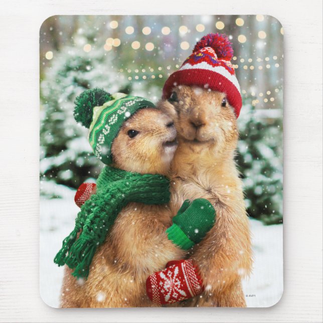 Christmas Prairie Dogs Mousepad (Vorne)