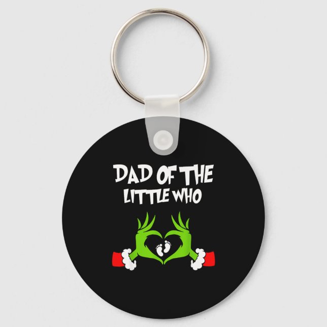 Christmas Pregnancy Announcement Funny Dad Of The  Schlüsselanhänger (Vorderseite)