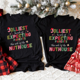 Christmas Pregnancy Announcement Matching Couple T-Shirt