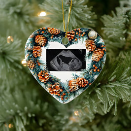 Christmas Pregnancy Ultrasound  Baby On The Way  Keramik Ornament