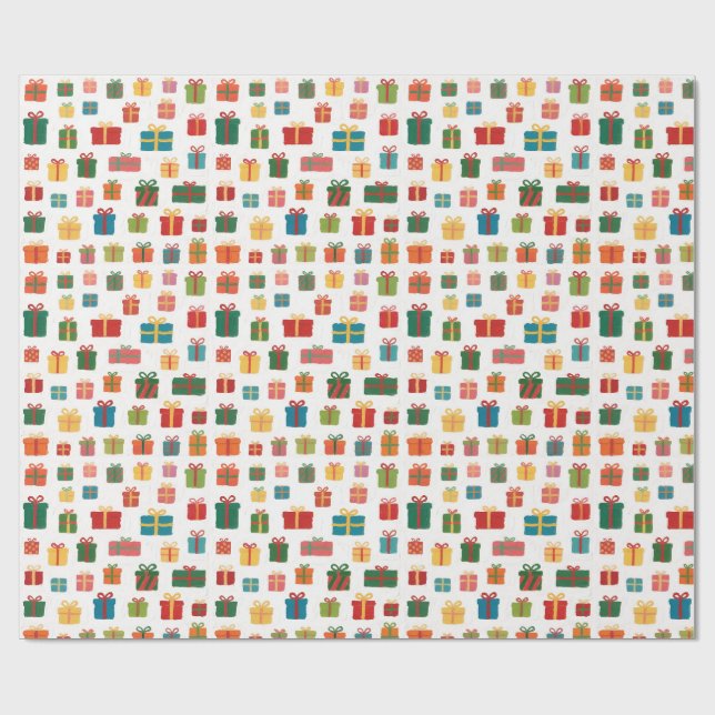 Christmas Presents And Colourful Gifts Packaging Geschenkpapier (Flach)