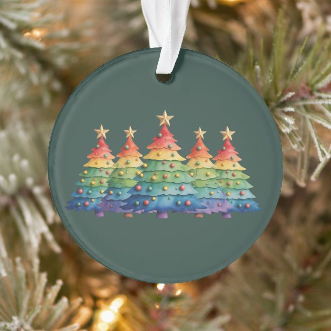 Christmas Pride Rainbow LGBTQ Equal Rights Gay  (Arbre)