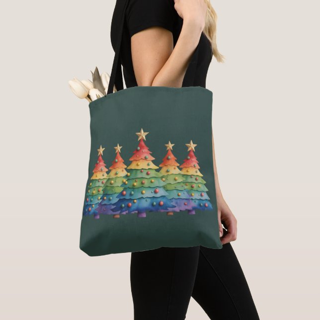Christmas Pride Rainbow LGBTQ Equal Rights Gay  Tasche (Von Nahem)