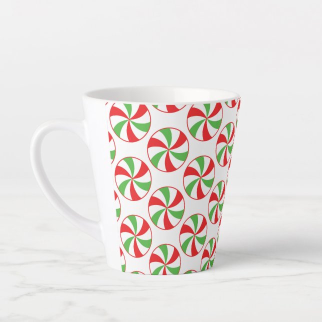 Christmas Print Coffee Mug  Candy Cane Cup Milchtasse (Links)