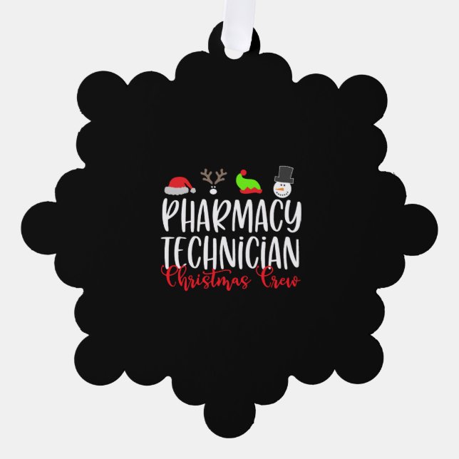 Christmas PT Pharmacy Tech Technician Ornament Karte (Vorderseite)