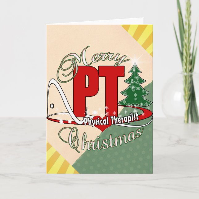 CHRISTMAS PT Physiotherapeut Feiertagskarte (Vorderseite)