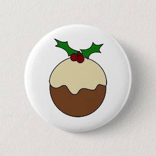 Christmas pudding button
