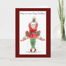 Christmas Pudding Fairy Karte