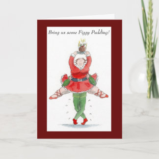Christmas Pudding Fairy Karte
