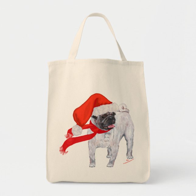 Christmas Pug Tragetasche (Vorne)