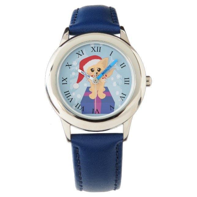 Christmas Puppy Armbanduhr (Vorderseite)