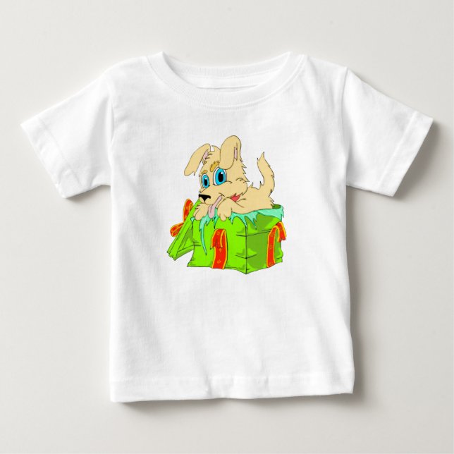 Christmas Puppy Baby T-shirt (Vorderseite)