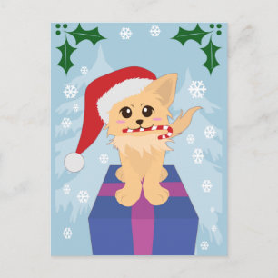 Christmas Puppy Feiertagspostkarte