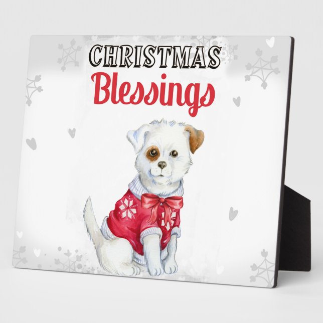Christmas Puppy Fotoplatte (Seite)