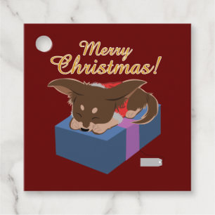 Christmas Puppy Geschenkanhänger