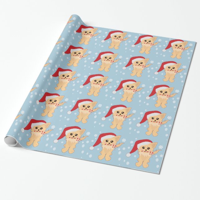 Christmas Puppy Geschenkpapier (Ungerollt)