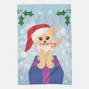 Christmas Puppy Handtuch