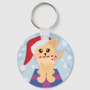 Christmas Puppy Schlüsselanhänger