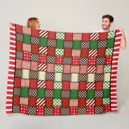 Christmas Quilt Kariert Fleecedecke