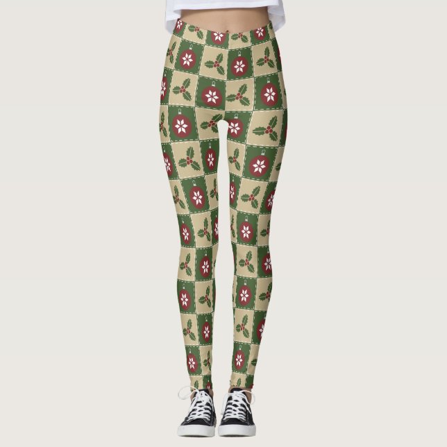 Christmas Quilt Leggings (Vorderseite)