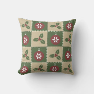 Christmas Quilt Pillow Kissen Für Draußen