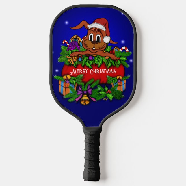 Christmas Rabbit Pickleball Schläger (Rückseite)