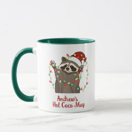 Christmas Raccoon Hot Coco Tasse