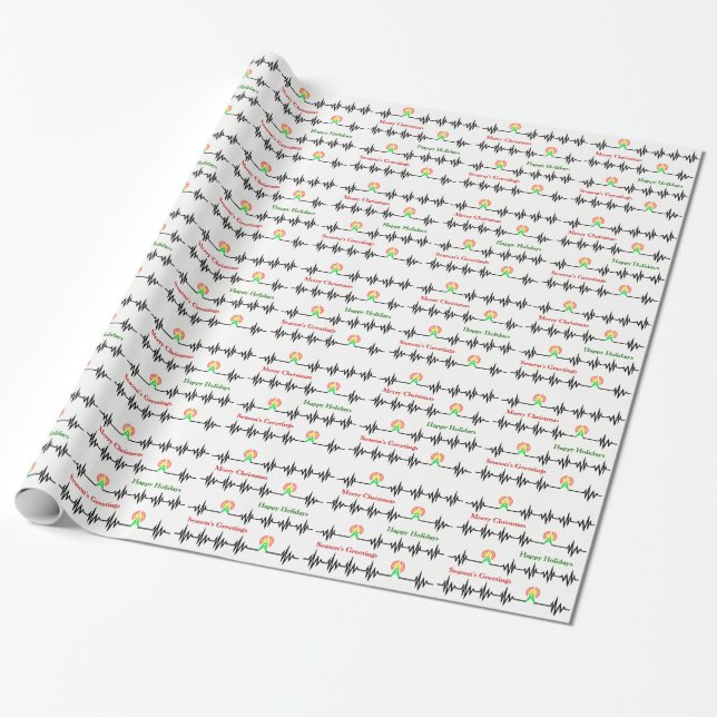 Christmas Radio Transmitter Frequency Gift Wrap Geschenkpapier (Ungerollt)