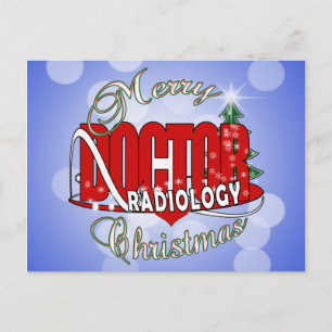 CHRISTMAS RADIOLOGIE FEIERTAGSPOSTKARTE