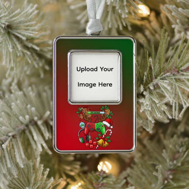 Christmas Rahmen-Ornament Silber (Baum)