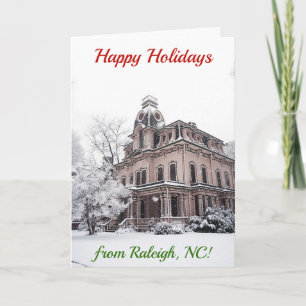 Christmas Raleigh NC North Carolina Architektur Karte