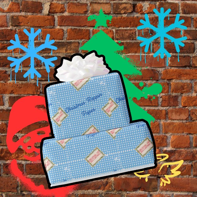Christmas Rappin' Blue Geschenkpapier (Von Creator hochgeladen)