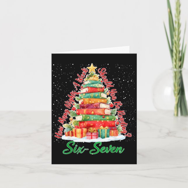 Christmas Reading 67 Six Seven Meme Teacher Book L Karte (Vorderseite)